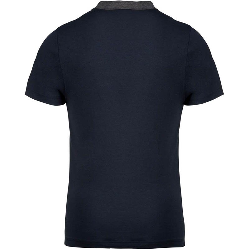 Pánska polokošeľa(Kariban"MEN'S TWO-TONE JERSEY POLO")>modrá(navy)/šedá(dark heather)>2XL