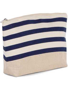 Kozmetická taška (KIMOOD NAUTICAL PRINT ACCESSORIES POUCH) > prírodná / modrá (navy)