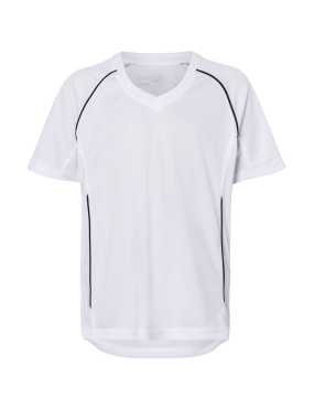 Detské športové tričko (JN Team Shirt Junior) > biela / čierna > XS