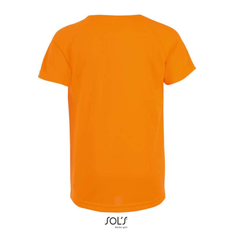 Detské tričko (SOL'S SOL’S SPORTY KIDS RAGLAN-SLEEVED T-SHIRT)>oranžová (neon)>6r
