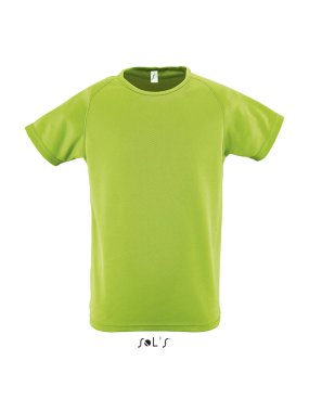 Detské tričko (SOL'S SOL’S SPORTY KIDS RAGLAN-SLEEVED T-SHIRT)>zelená (apple)>12r