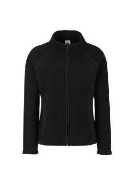 Dámska fleece bunda (FRUIT OF THE LOOM Lady-Fit Fleece) > čierna > S
