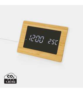 LED meteostanica Utah z RCS rec. plastu a FSC bambusu > hnedá