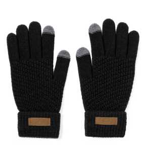 RPET doytkové rukavice > čierna