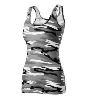 Dámske tielko (MALFINI Camo Triumph) > šedá (camouflage) > S