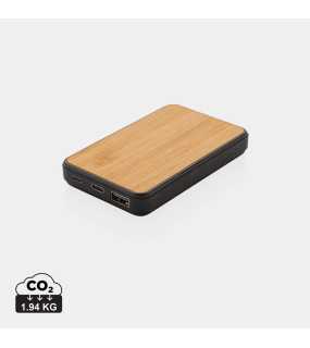Powerbanka 5 000 mAh z FSC bambusu a RCS Rplastu > hnedá