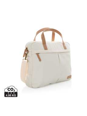 Batoh na notebook Impact z 16 oz. recykl. canvas AWARE > biela (off)