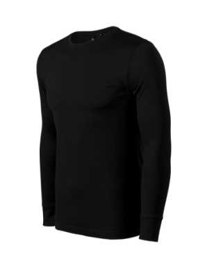 Pánske tričko (MALFINI Premium Merino Rise LS) > čierna > 3XL