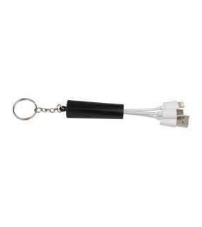 Kľúčenka s nabíjacím káblom USB > čierna