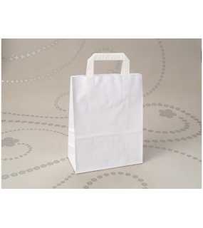 Papierová taška (STANDARD LINE) > biela > 18x9x22 cm