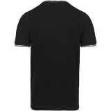 Pánske tričko (Kariban"MEN'S PIQUÉ KNIT V-NEK T-SHIRT")>čierna / šedá(light) / biela>S