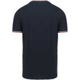 Pánske tričko (Kariban"MEN'S PIQUÉ KNIT V-NEK T-SHIRT")>modrá(navy)/červená/biela>L
