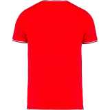 Pánske tričko (Kariban"MEN'S PIQUÉ KNIT V-NEK T-SHIRT")>červená/modrá(navy)/biela>L