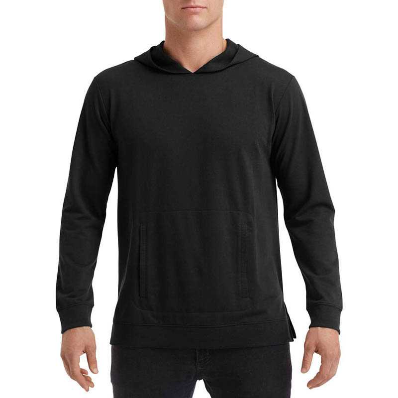 Unisex mikina (Anvil"UNISEX LIGHT TERRY HOOD") > čierna > L