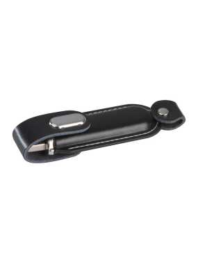 USB Stick with leather cover 4GB > čierna
