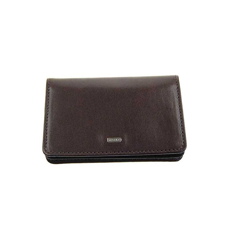 Vizitkár kožený na veľa vizitiek > hnedá (dark)