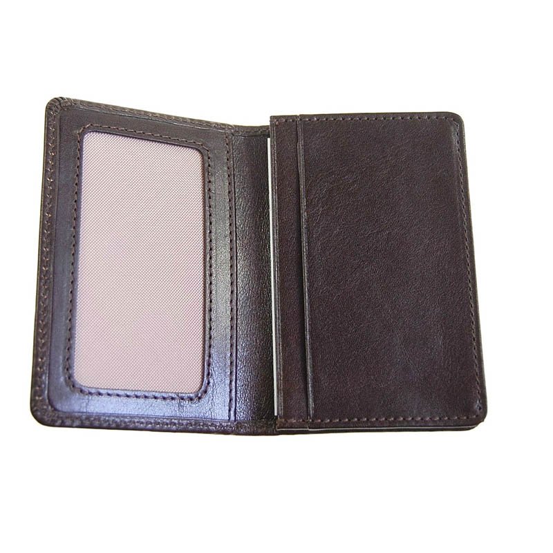 Vizitkár kožený na veľa vizitiek > hnedá (dark)