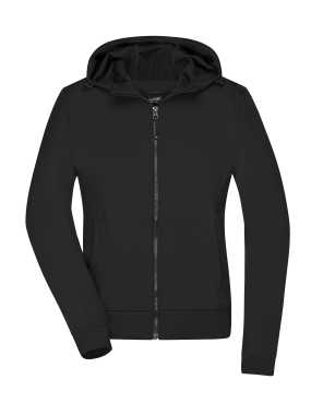 Dámska bunda (JN Ladies Hooded Softshell Jacket) > čierna / čierna > M