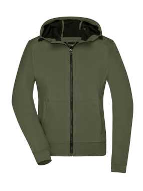 Dámska bunda (JN Ladies Hooded Softshell Jacket) > zelená (olive) / maskáčová > S