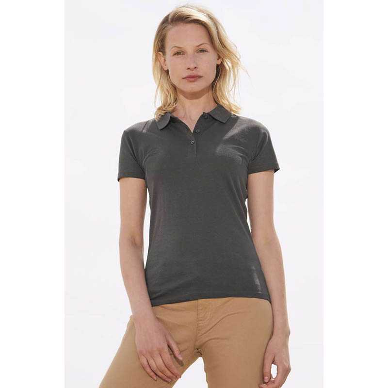 Dámska polokošeľa (SOLS PRESCOTT WOMEN POLO SHIRT) > čierna (deep) > M