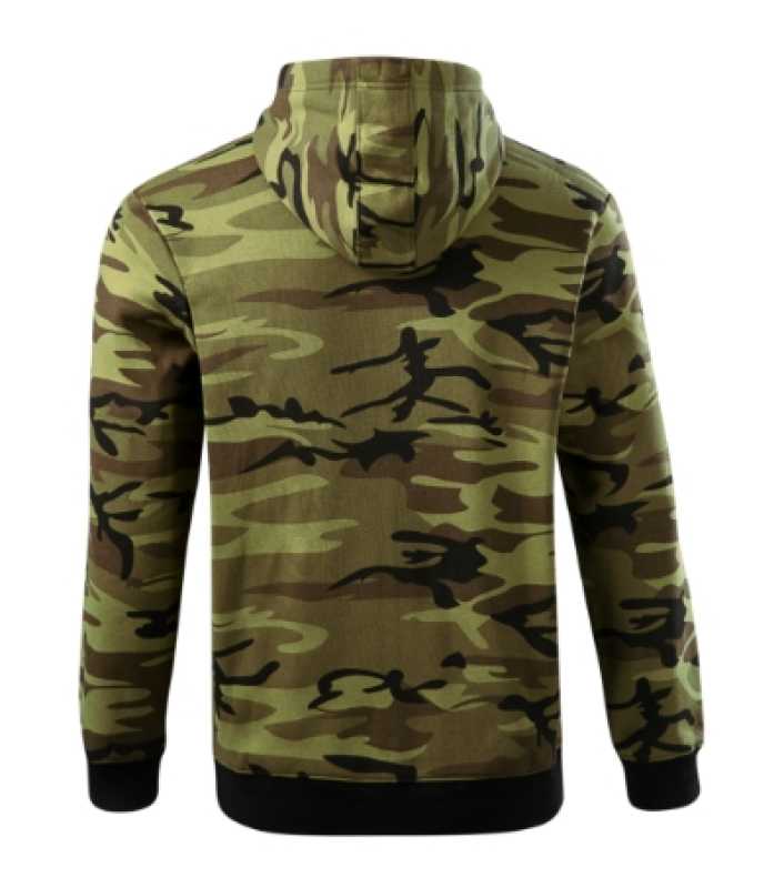 Pánska mikina (MALFINI Camo Zipper) > zelená (camouflage) > S
