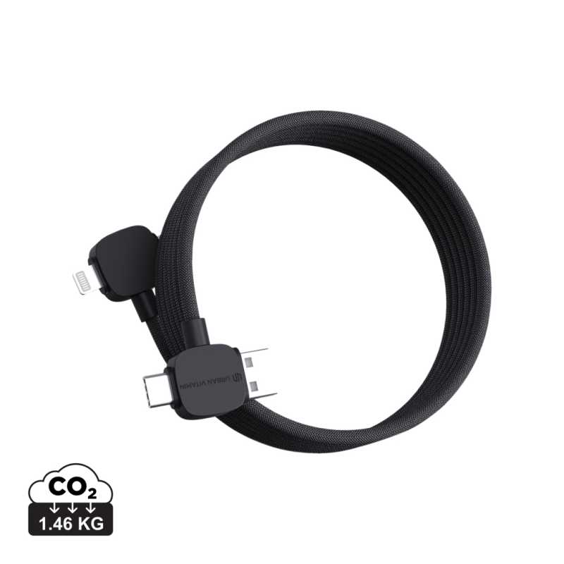 Magnetický kábel Urban Vitamin Stockton 65W z rec. TPE/PET > čierna