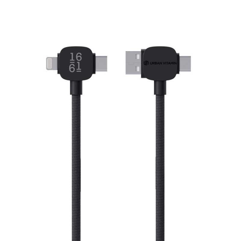 Magnetický kábel Urban Vitamin Stockton 65W z rec. TPE/PET > čierna