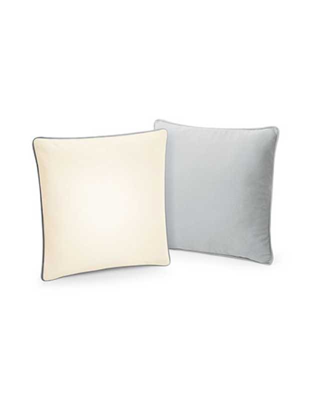 Vankúš (WM Fairtrade Cotton Piped Cushion Cover) > béžová (natural) / šedá (light)