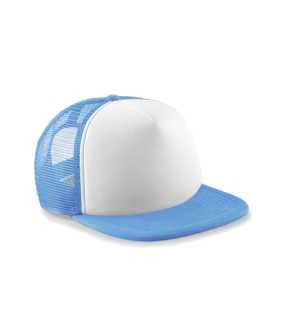 Unisex šiltovka (Beechfield Vintage Snapback Trucker Cap) > modrá (sky) / biela