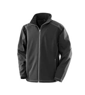 Pánska bunda (RESULT MENS TREBLE STITCH SOFTSHELL) > čierna > XL