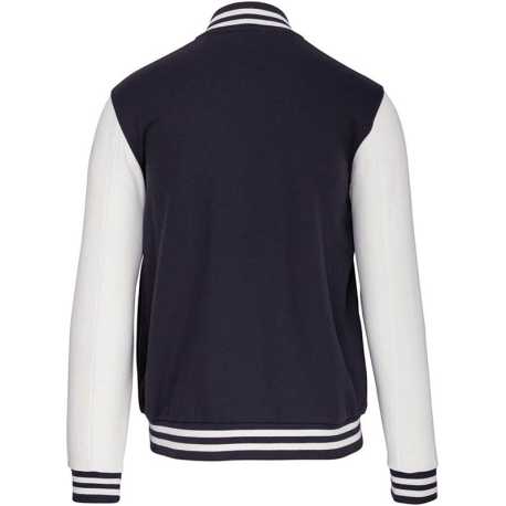Detská mikina (KARIBAN KIDS TEDDY FLEECE JACKET) > modrá (navy) / biela > 10/12