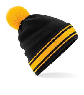 Unisex čiapka (Beechfield Stadium Beanie) > čierna / zlatá