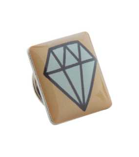 | Kovový odznak 15×15 mm, zapínanie: pin > sivá (grafika epoxid samolepka)