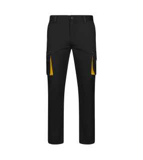 Pánske nohavice (VELILLA TWO-TONE STRETCH TROUSERS) > čierna / žltá > 40