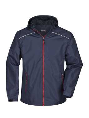 Pánska bunda (JN Mens Rain Jacket) > modrá (navy) / červená > 3XL