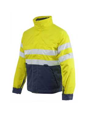 Pánska bunda (PROJOB JACKET HV CLASS 3) > žltá / modrá (navy) > S