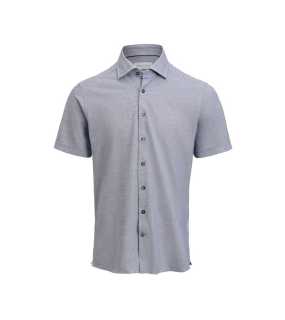 Pánska košeľa (James Harvest INDIGO BOW 133 S/S TAILORED SHIRT) > modrá (navy) > S