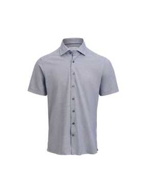 Pánska košeľa (James Harvest INDIGO BOW 133 S/S TAILORED SHIRT) > modrá (navy) > 3XL