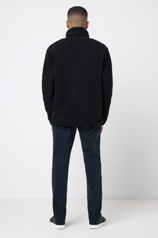 Pile fleece bunda Iqoniq Diran z recykl. polyesteru > čierna > M
