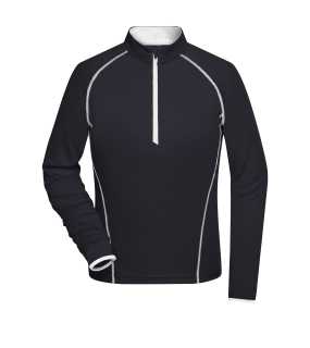 Dámske tričko(JN Ladies Sportsshirt Longsleeve) > čierna / biela > M
