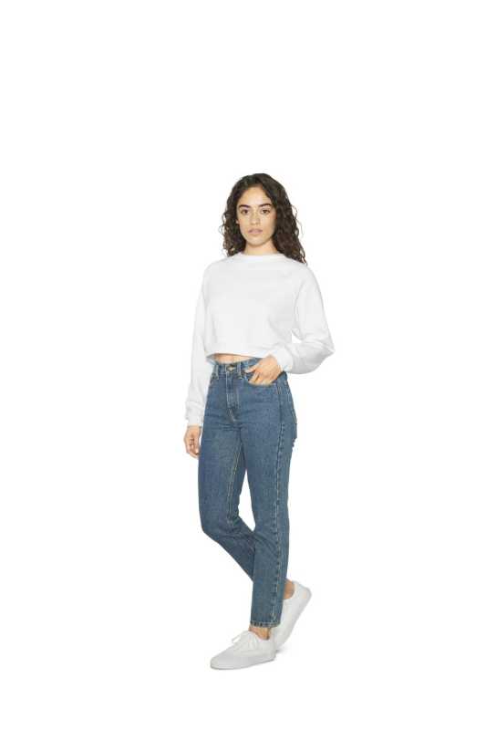 Dámska mikina (AMERICAN APPAREL WOMEN'S FLEX FLEECE CROP PULLOVER)>šedá (dark heather)>M
