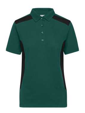 Dámska polokošeľa (JN Ladies Workwear Polo STRONG) > zelená (dark) / čierna > M