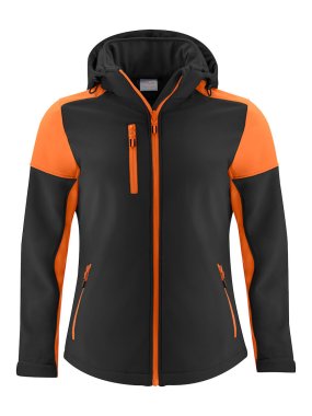 Dámska bunda (PRINTER PRIME SOFTSHELL LADY) > čierna / oranžová > M