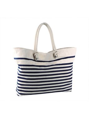 Plážová taška (BEACH BAG KIMOOD) > prírodná/modrá (navy)