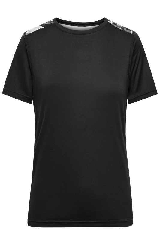 Dámske tričko (JN Ladies Sports Shirt) > čierna / čierna > S