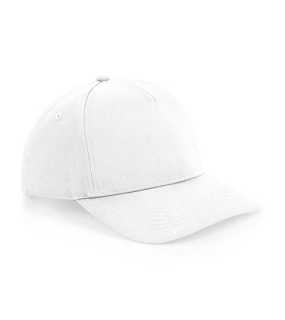5 panelová unisex šiltovka (Beechfield Urbanwear 5 Panel Snapback) > biela