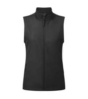 Dámska vesta (Premier WOMEN’S WINDCHECKER® PRINTABLE & RECYCLED SOFTSHELL GILET)>čierna>L