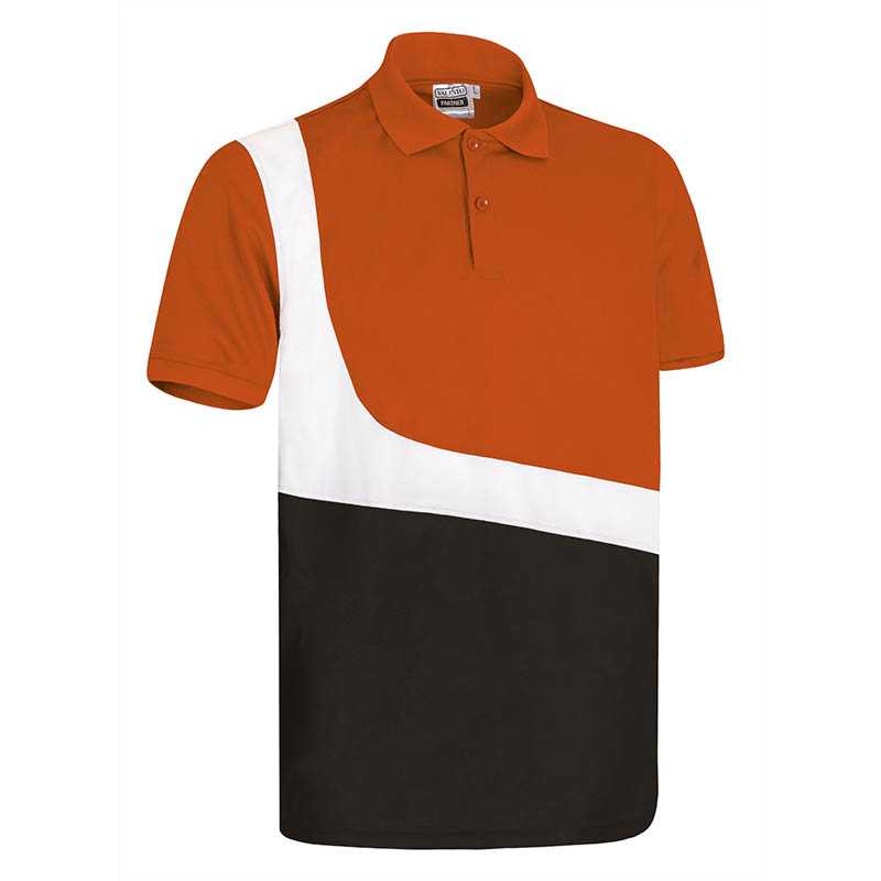 Pánska polokošeľa (PARTNER) > oranžová (party) / biela / čierna > L