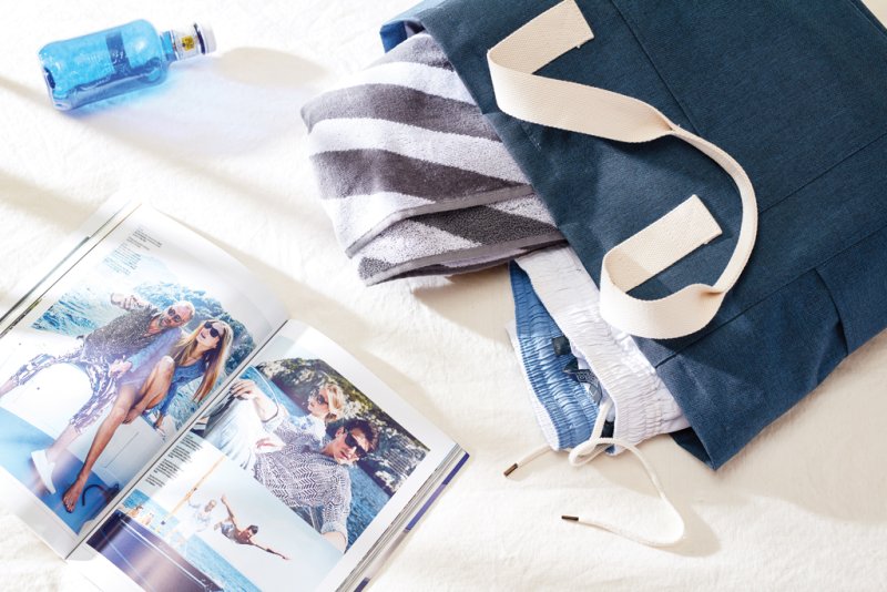 Plážová taška VINGA RPET Sortino > modrá