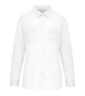 Dámska košeľa (KARIBAN LADIES' LONG SLEEVED SAFARI SHIRT) > biela > 2XL